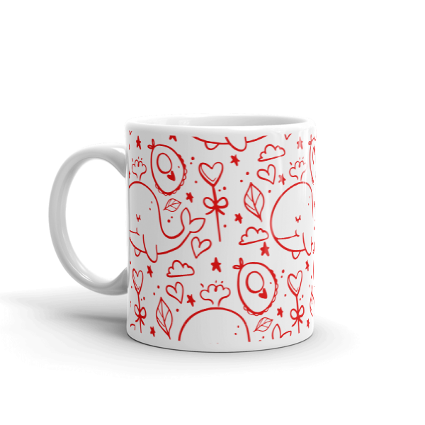 Mug with baby patterns custom print 1
