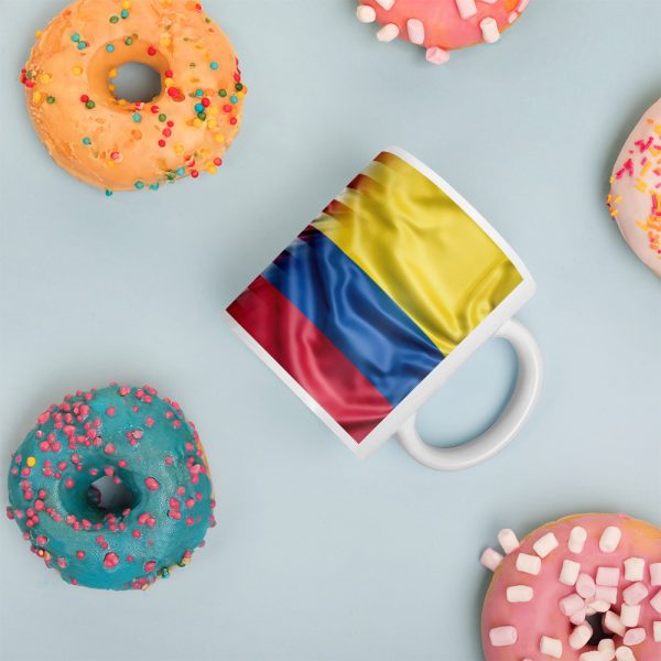 Flag of Colombia Merged with Flag of America Coffee Mug 1