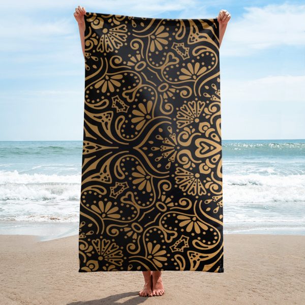 Golden Mandala Towel 1
