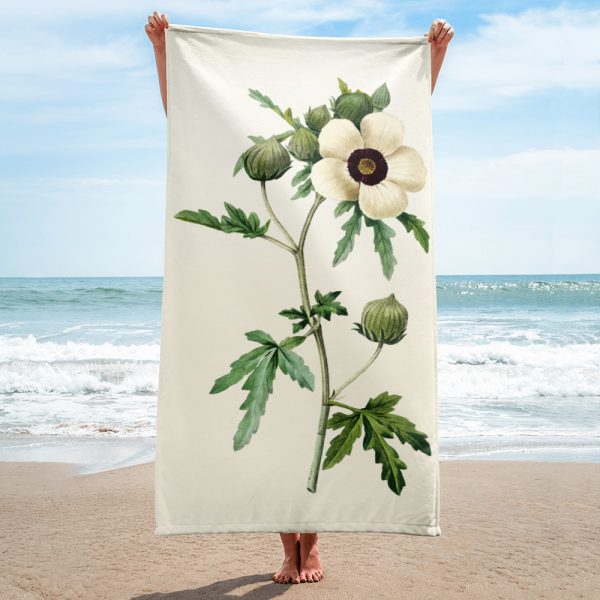 Floral White Flower Towel 1