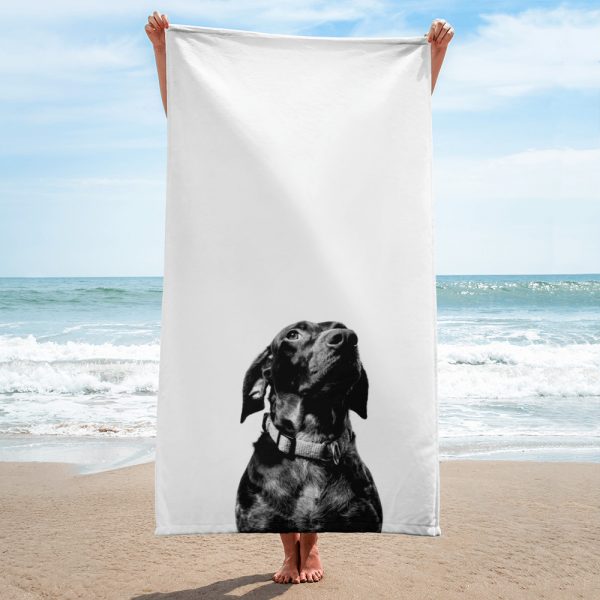 Black Labrador Retriever Dog Towel 1