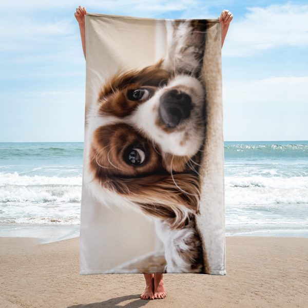 Cute Cocker Spaniel Puppy Beach & Bath Towel